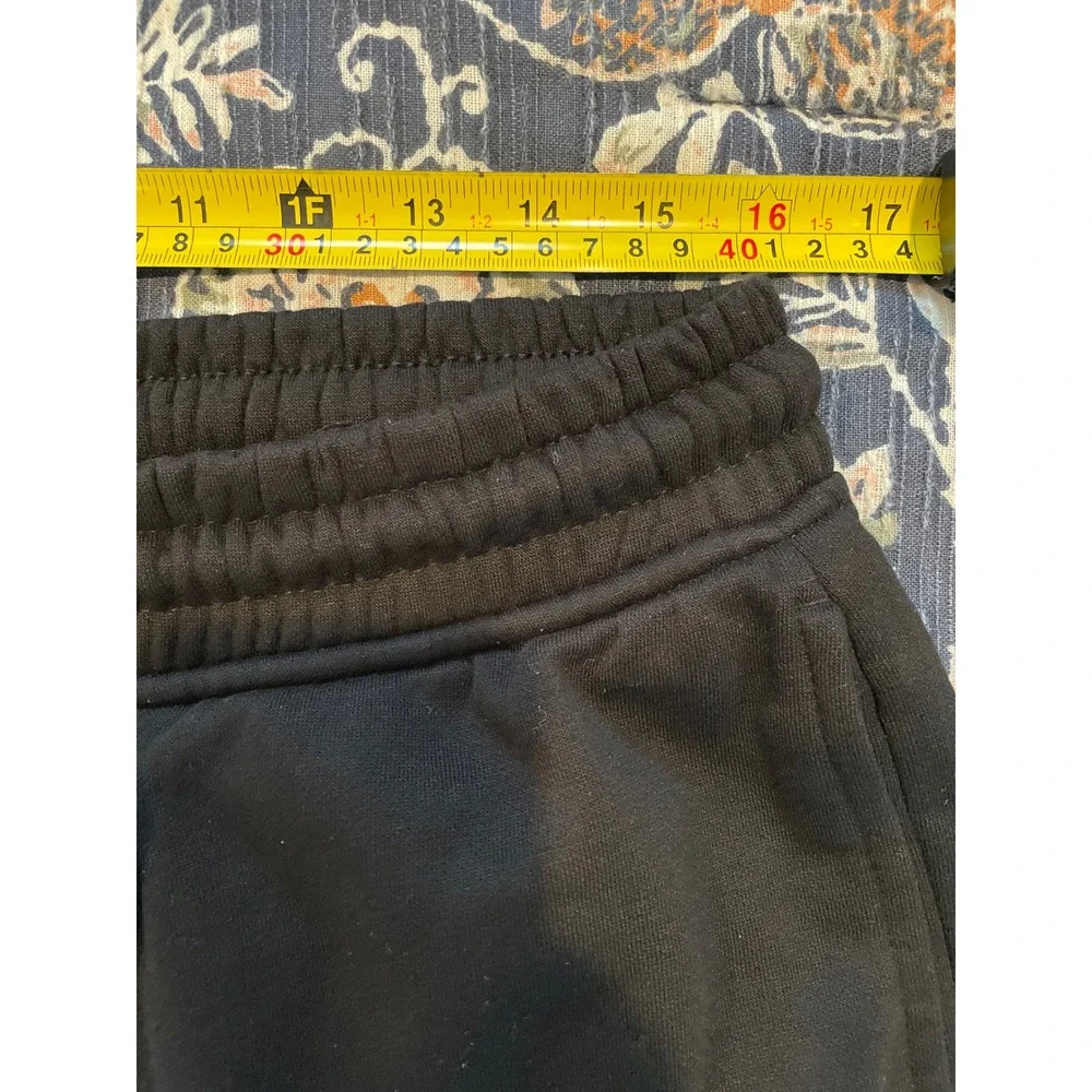 H&M Jogger‎ Sweatpants Mens Medium Black Excellent Relaxed Fit Fleece Drawstring